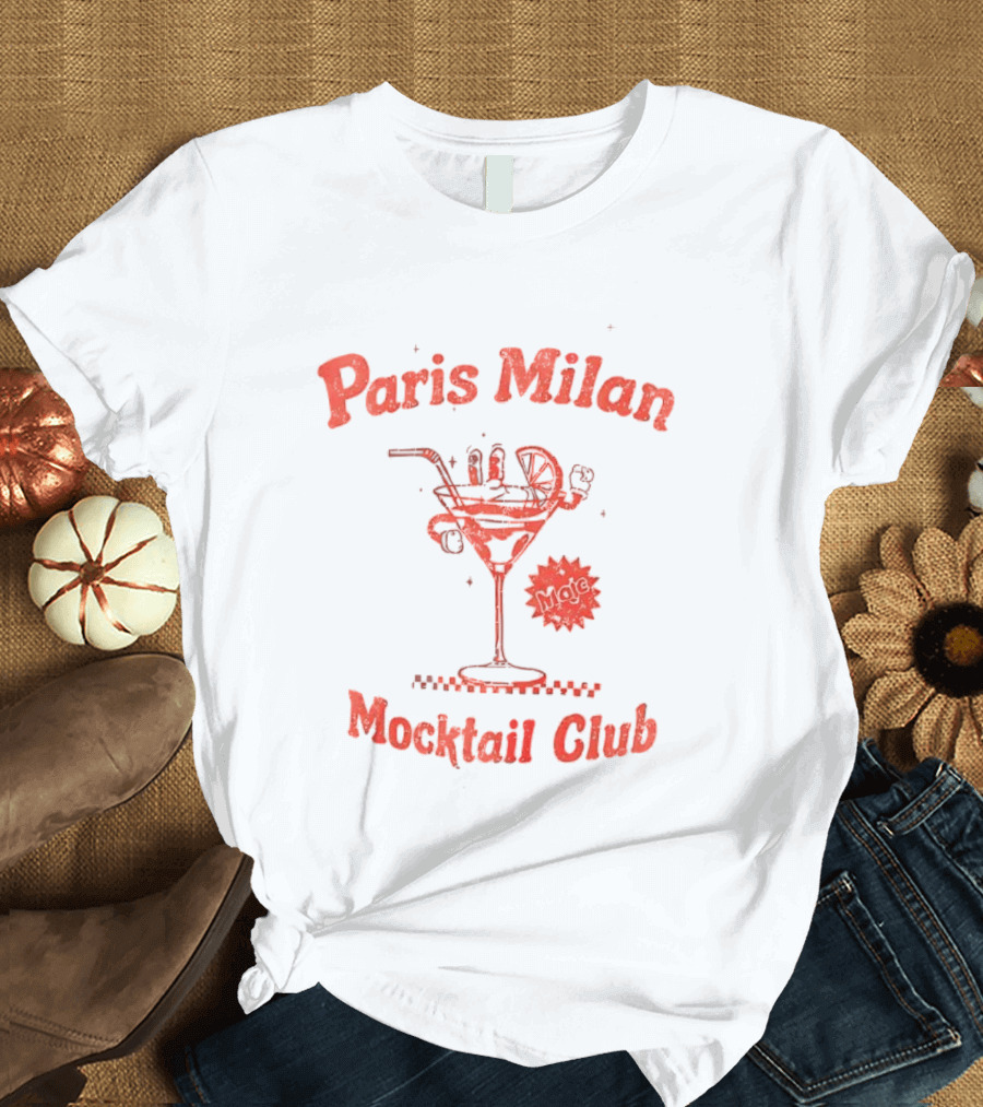 Paris Milan Mocktail Club Vintage Drink T-Shirt