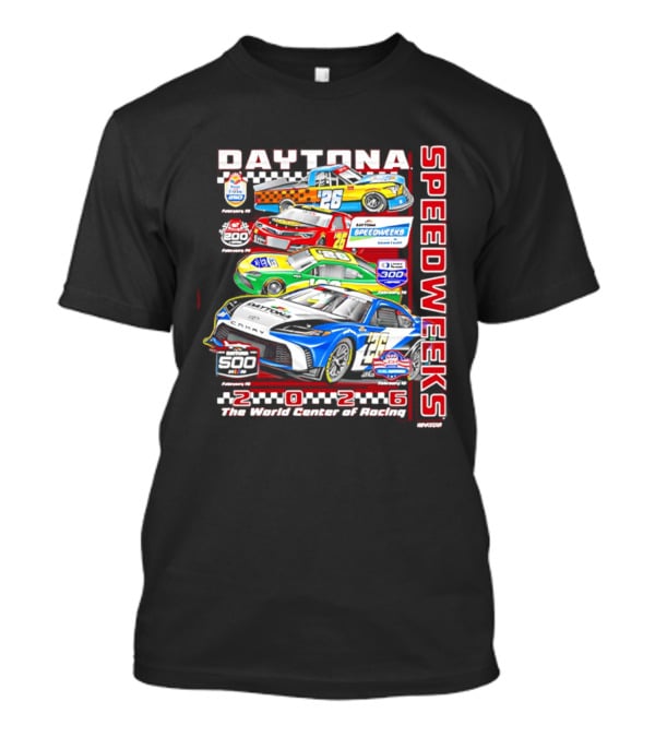 2026 Daytona 500 Speedweeks The World Center Of Racing Champion Cars Racing T-Shirt