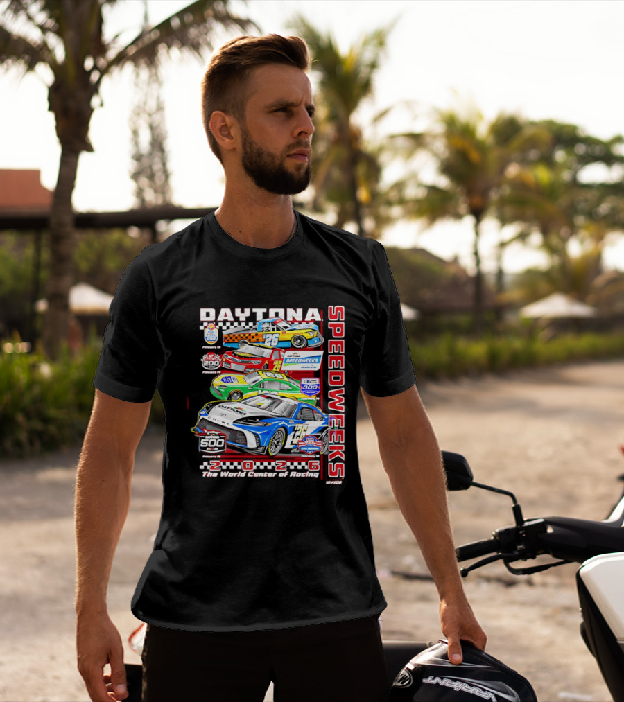 2026 Daytona 500 Speedweeks The World Center Of Racing Champion Cars Racing T-Shirt