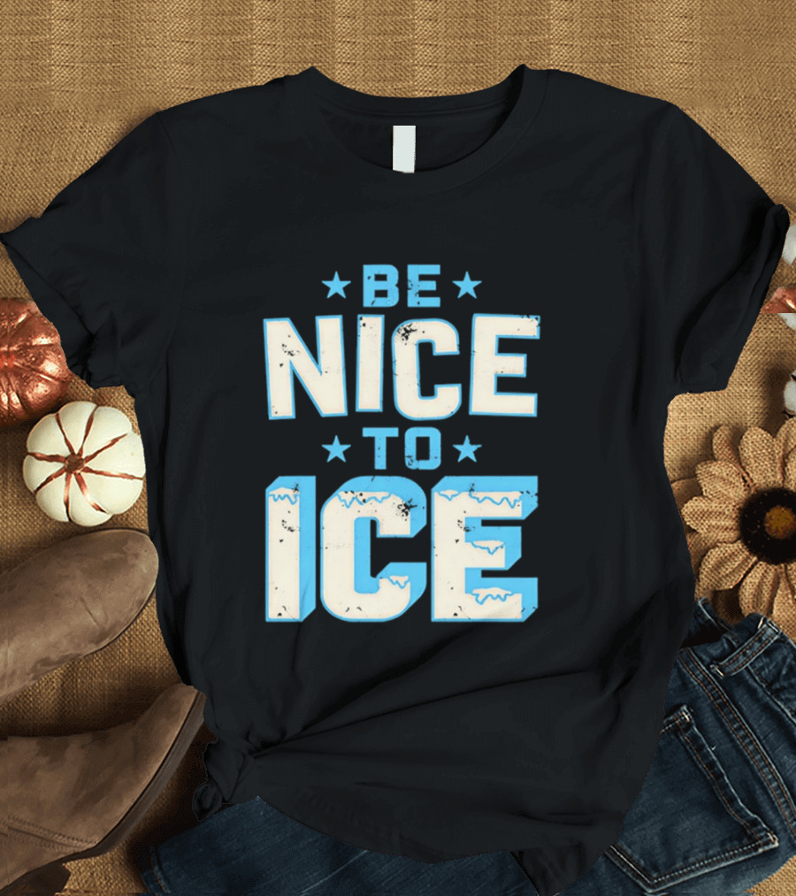 Be Nice To Ice Snowflake Star T-Shirt