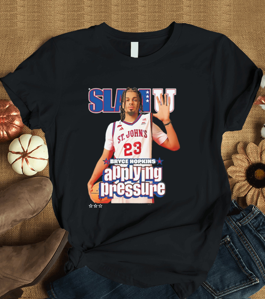 Bryce Hopkins St. John's Red Storm SlamU Applying Pressure Basketball Star T-Shirt