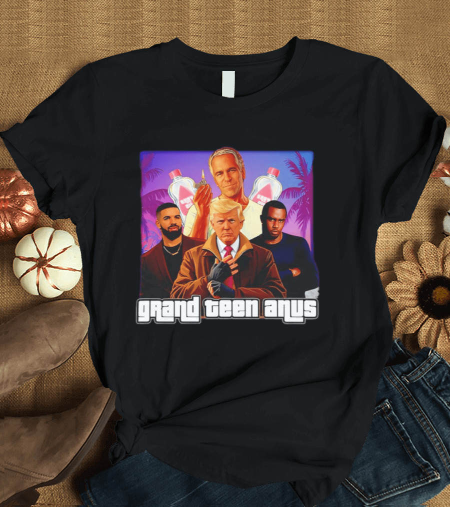 Donald Trump And Jeffrey Epstein Grand Teen Anus Political T-Shirt