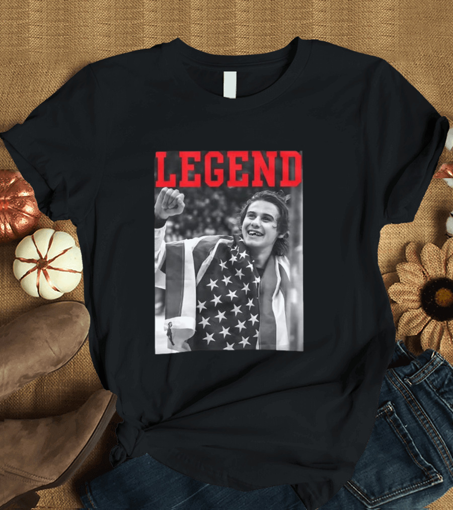 Jack Hughes USA Legend Olympic Gold Medal Hockey T-Shirt