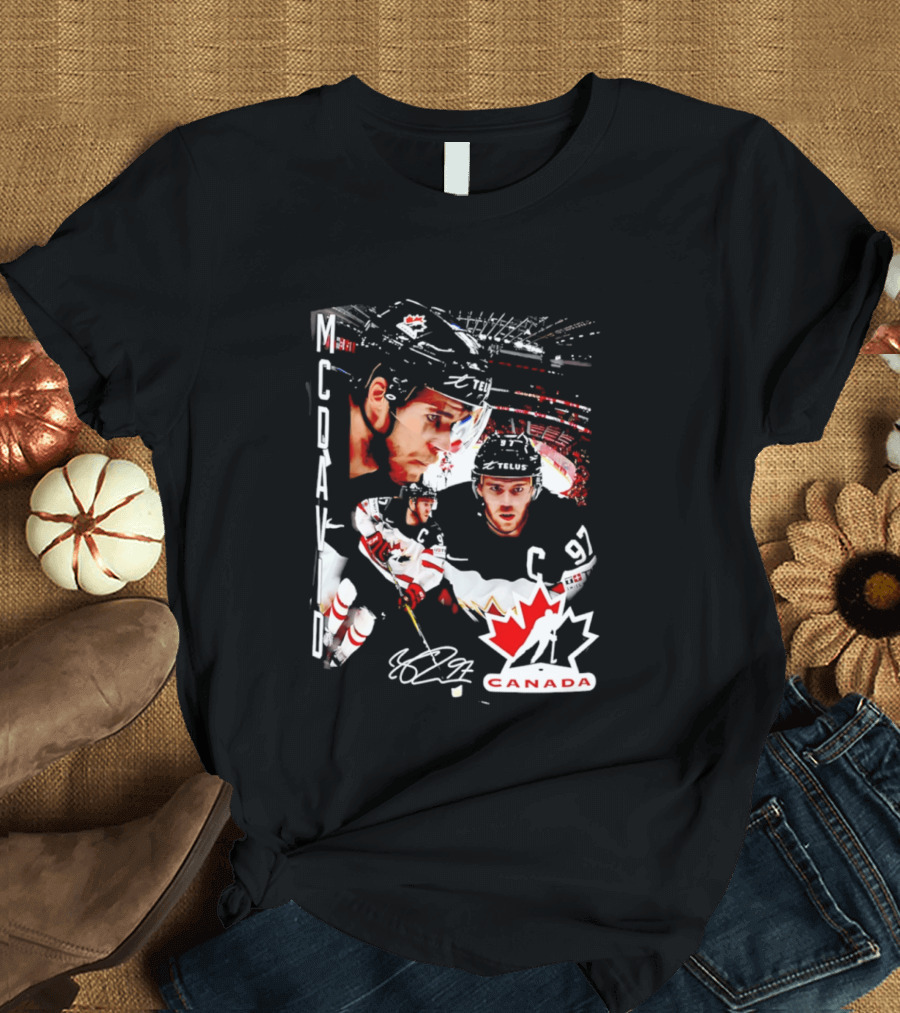 Connor McDavid Canada Hockey Maple Leaf C97 T-Shirt