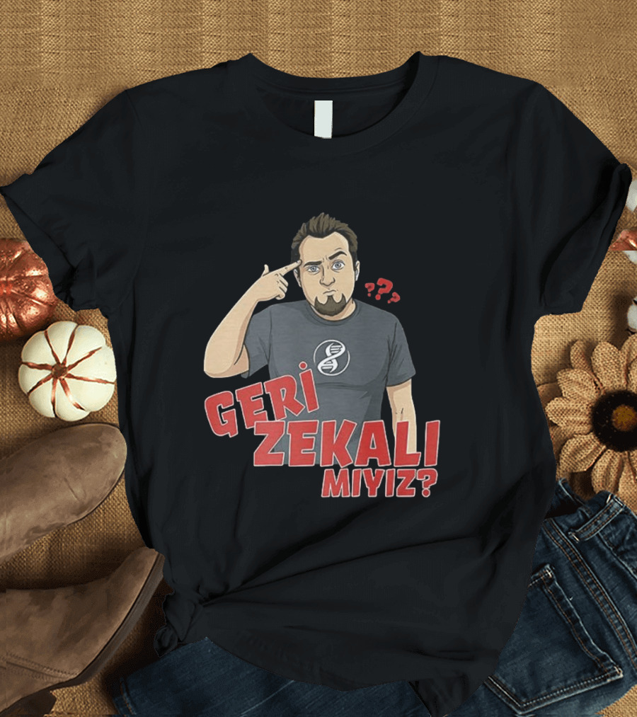 Geri Zekali Miyiz DNA Logo Question Mark T-Shirt