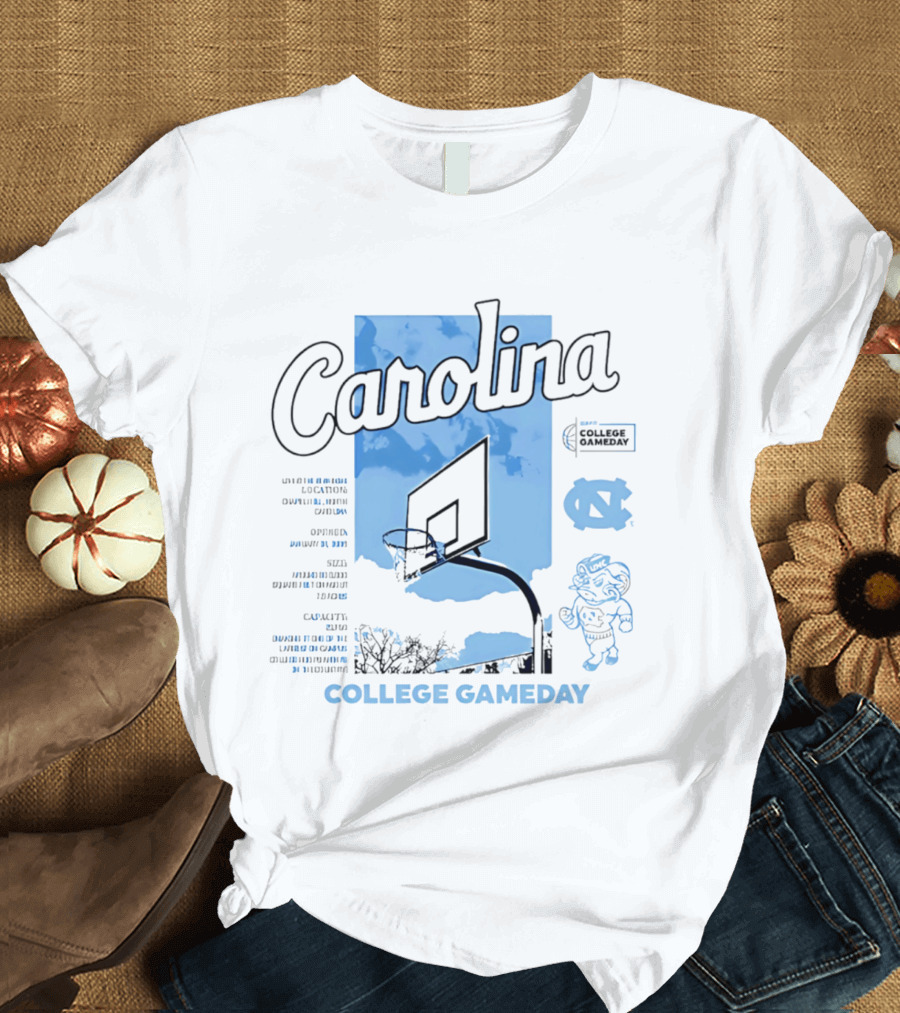 Carolina College Gameday North Carolina Tar Heels Basketball Sky T-Shirt