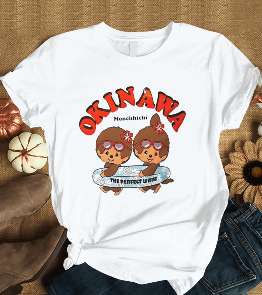 Okinawa Monchhichi Perfect Wave Surfing Duo T-Shirt