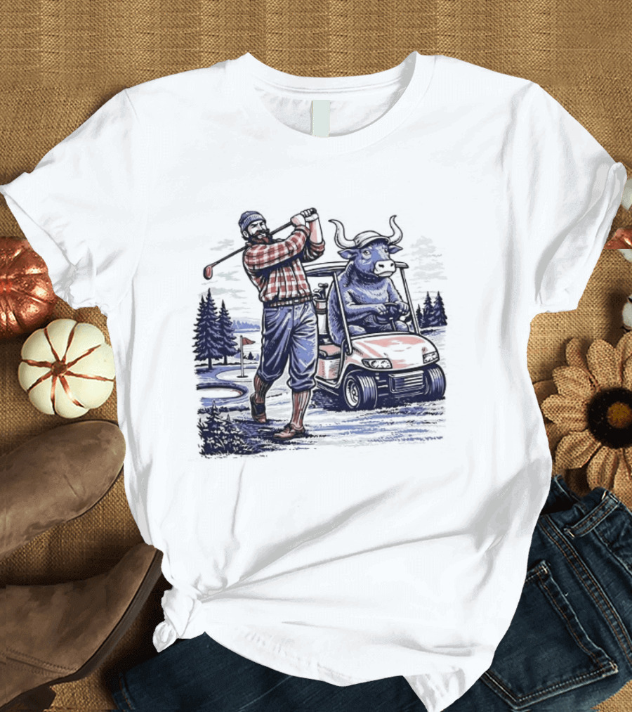 Paul And Babe Lumberjack Golfing Adventure Minnesota T-Shirt