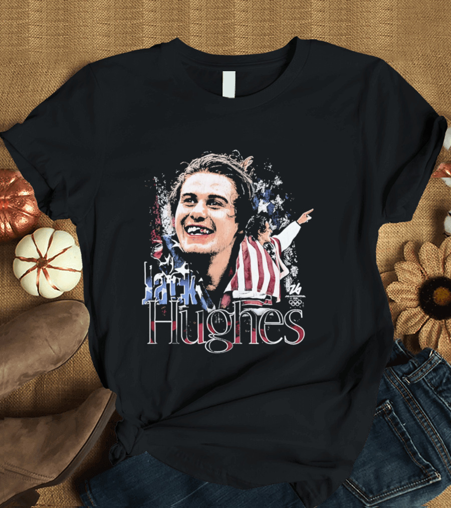 Jack Hughes USA Flag Stars And Stripes Celebration 2026 Winter Olympics T-Shirt