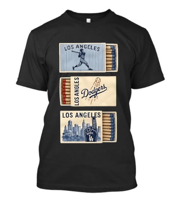 Los Angeles Dodgers Baseball Matchbox Collector's Set T-Shirt
