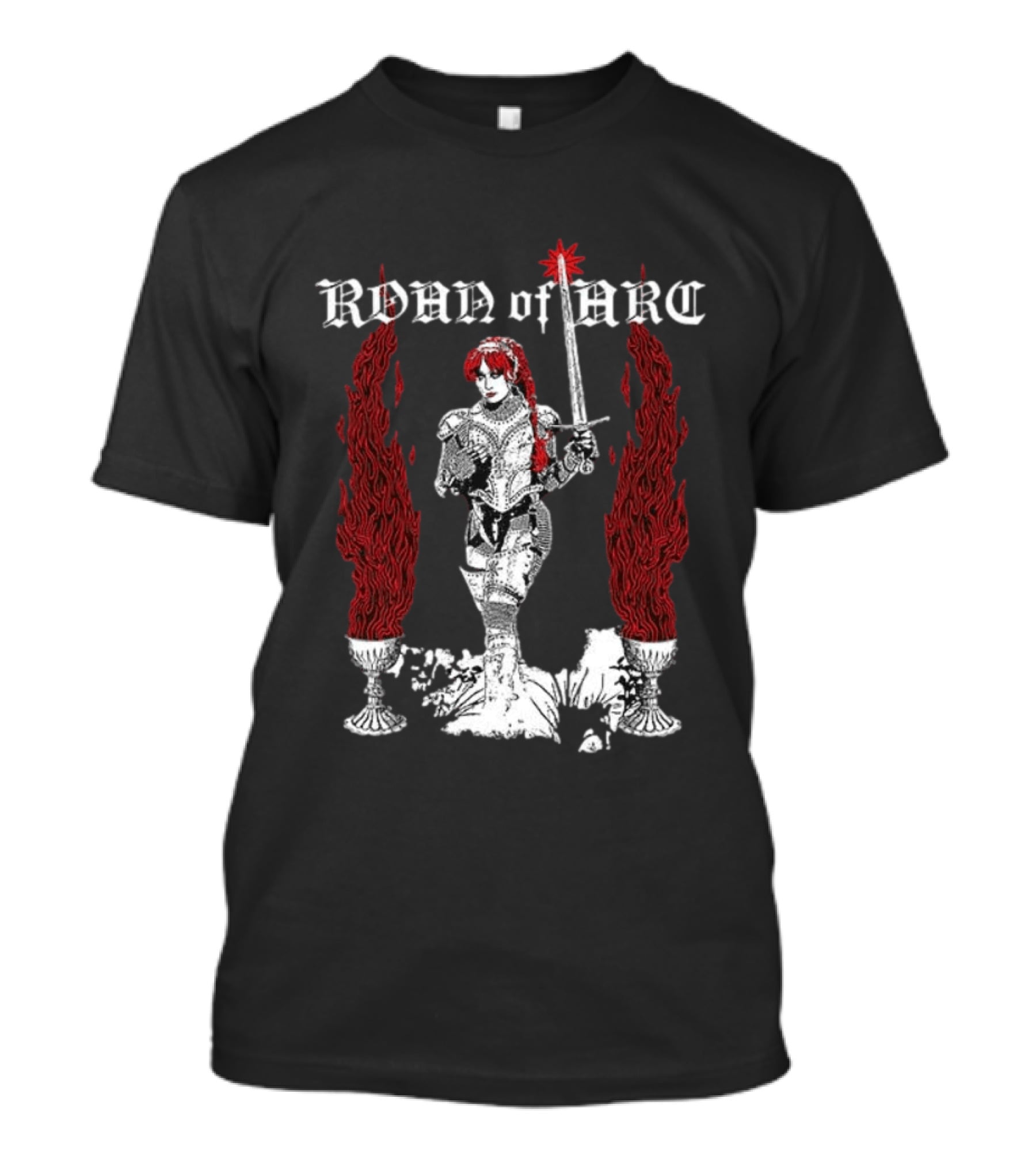 Chappell Roan Joan Of Arc Medieval Warrior With Flaming Chalices T-Shirt