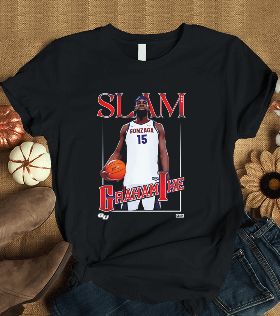Graham Ike Gonzaga Bulldogs Slam Basketball 15 T-Shirt