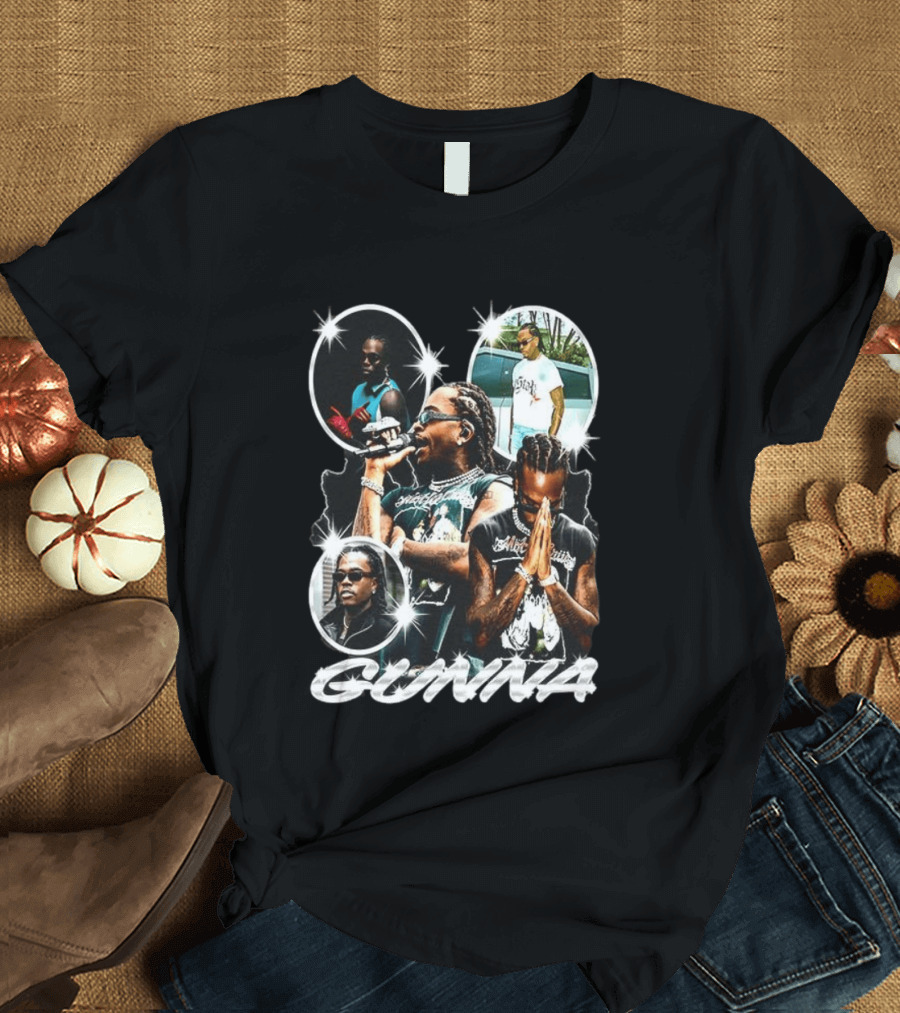 Gunna Rapper Collage With Graphic Styles And Poses T-Shirt