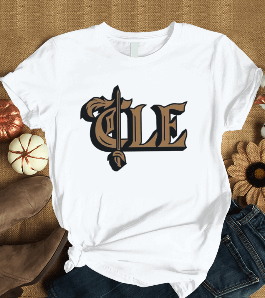CLE Old English Sword Basketball T-Shirt