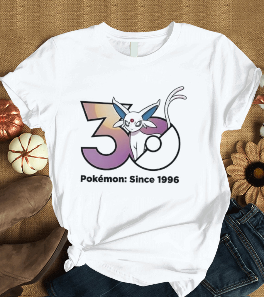 Espeon 30 Pokémon Since 1996 Anniversary Celebration T-Shirt