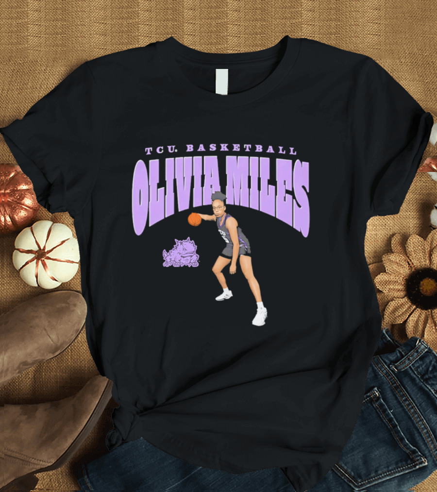 TCU Basketball Olivia Miles Horned Frogs T-Shirt