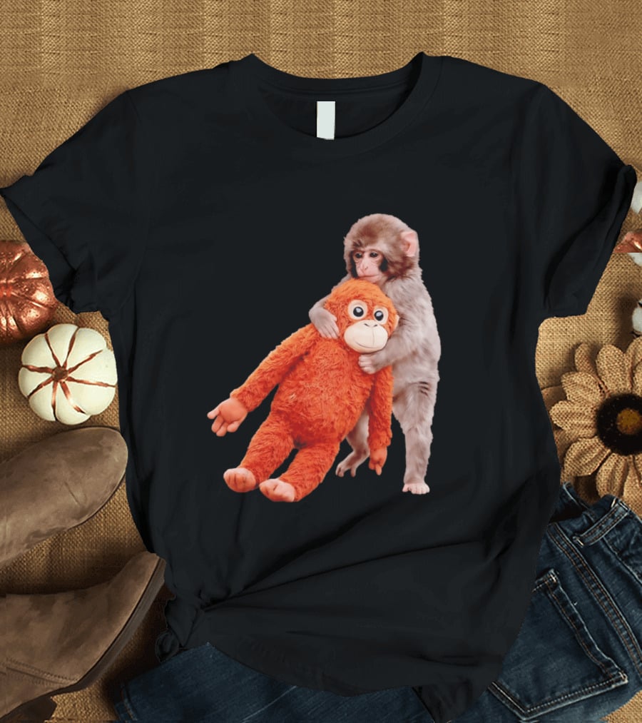 Punch Monkey Panchi Kun Stuffed Toy Hugging Cute Baby Monkey T-Shirt