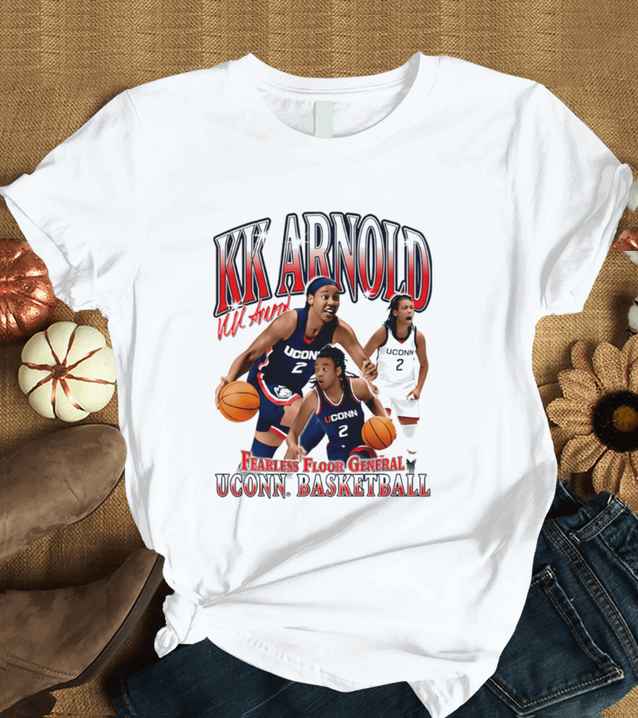 KK Arnold UConn Basketball Fearless Floor General T-Shirt