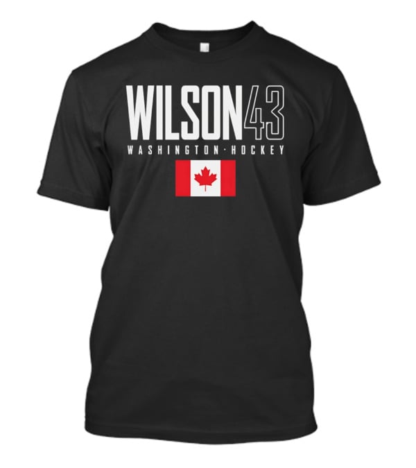 WILSON 43 Washington Hockey Canada Flag T-Shirt