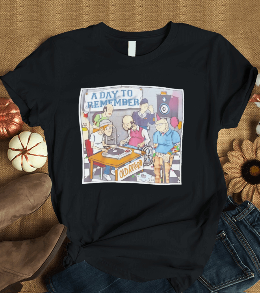 A Day To Remember Old Record Turntable Party Scene T-Shirt