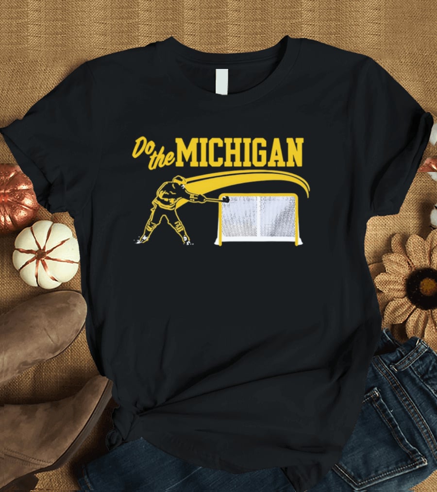 Do The Michigan Hockey Move Text Image T-Shirt