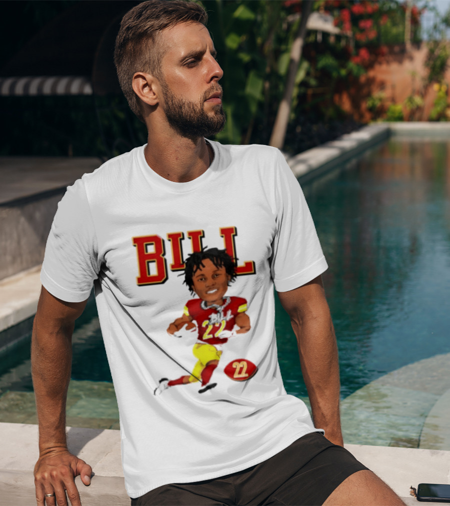 Original Bill 22 Washington Commanders Cartoon Football Player T-Shirt