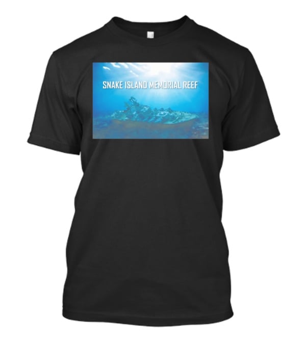Snake Island Memorial Reef Submerged Ship Ocean Scene T-Shirt