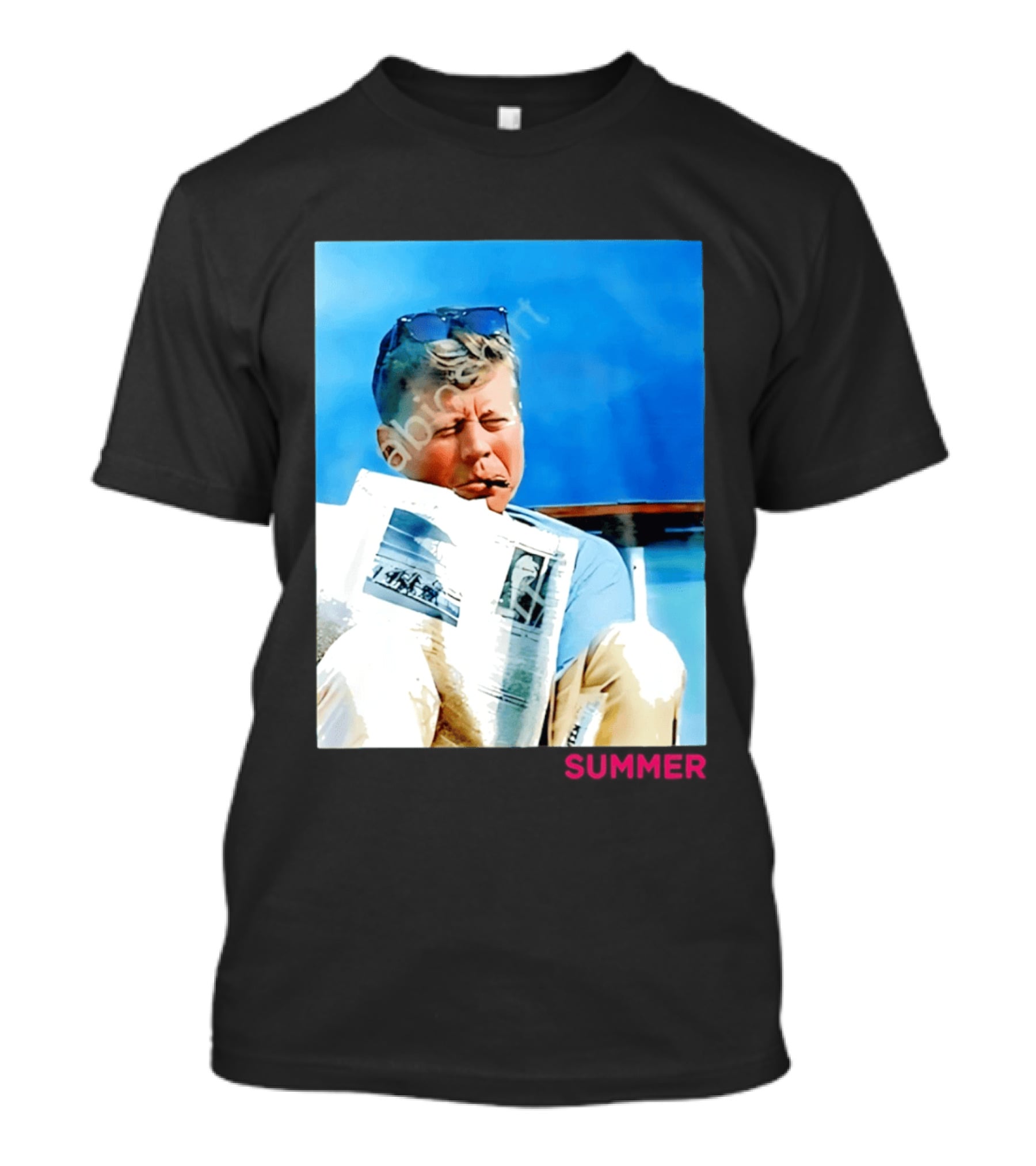 Barstool Sports JFK Summer Sunglasses Reading News T-Shirt