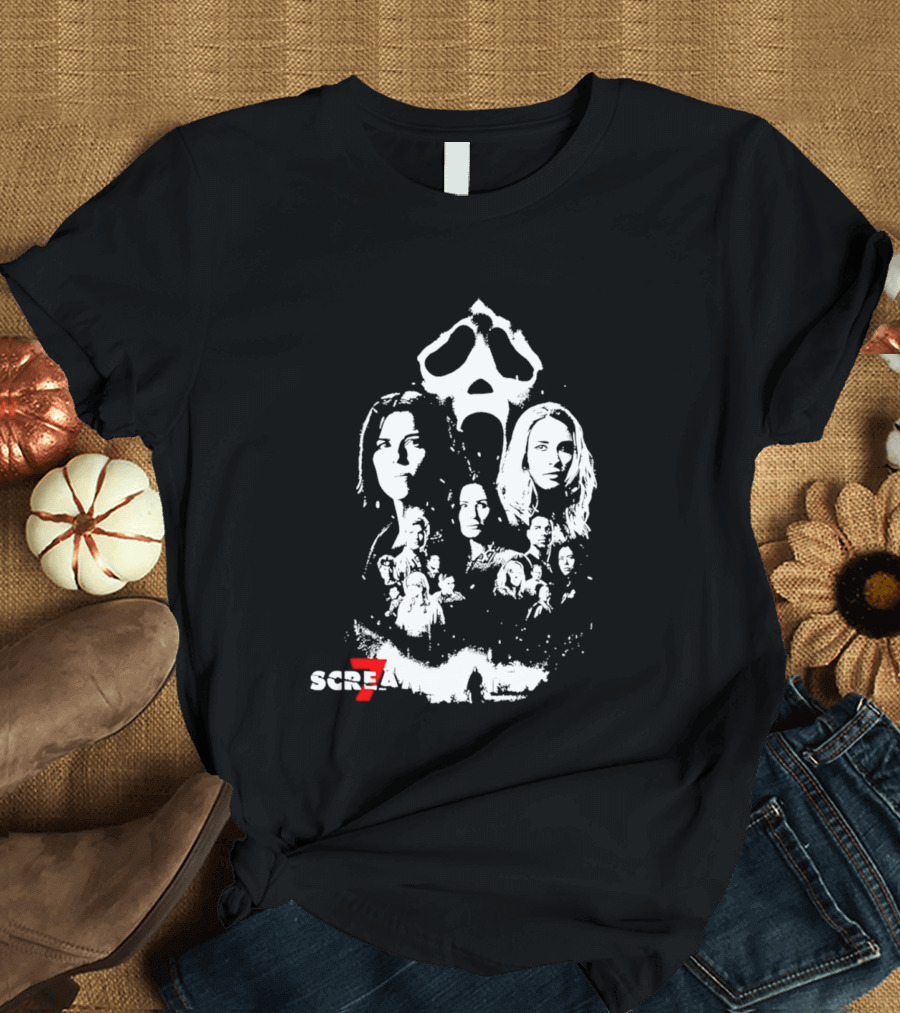 Scream 7 Cinemark Ghostface Mask Faces T-Shirt