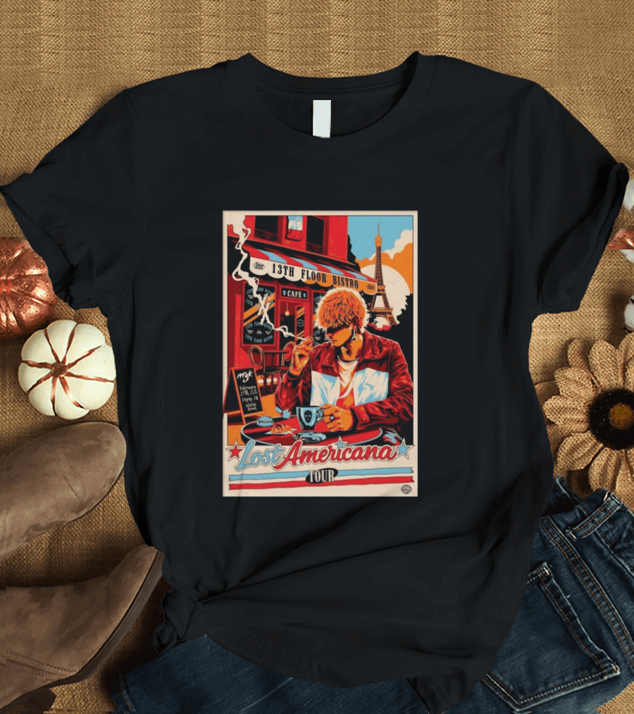 13th Floor Bistro Cafe Paris MGK February 27 2026 Lost Americana Tour T-Shirt