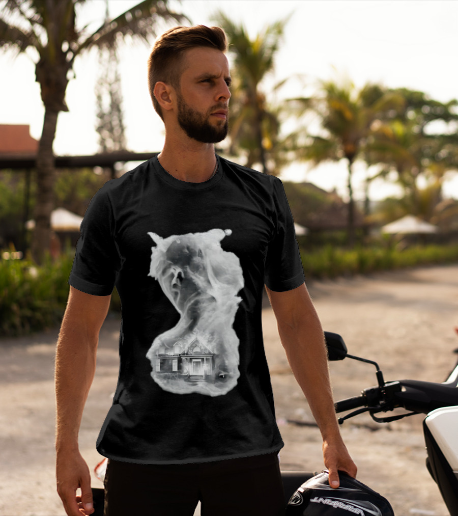 Regal Scream Haunted House Face Cloud T-Shirt