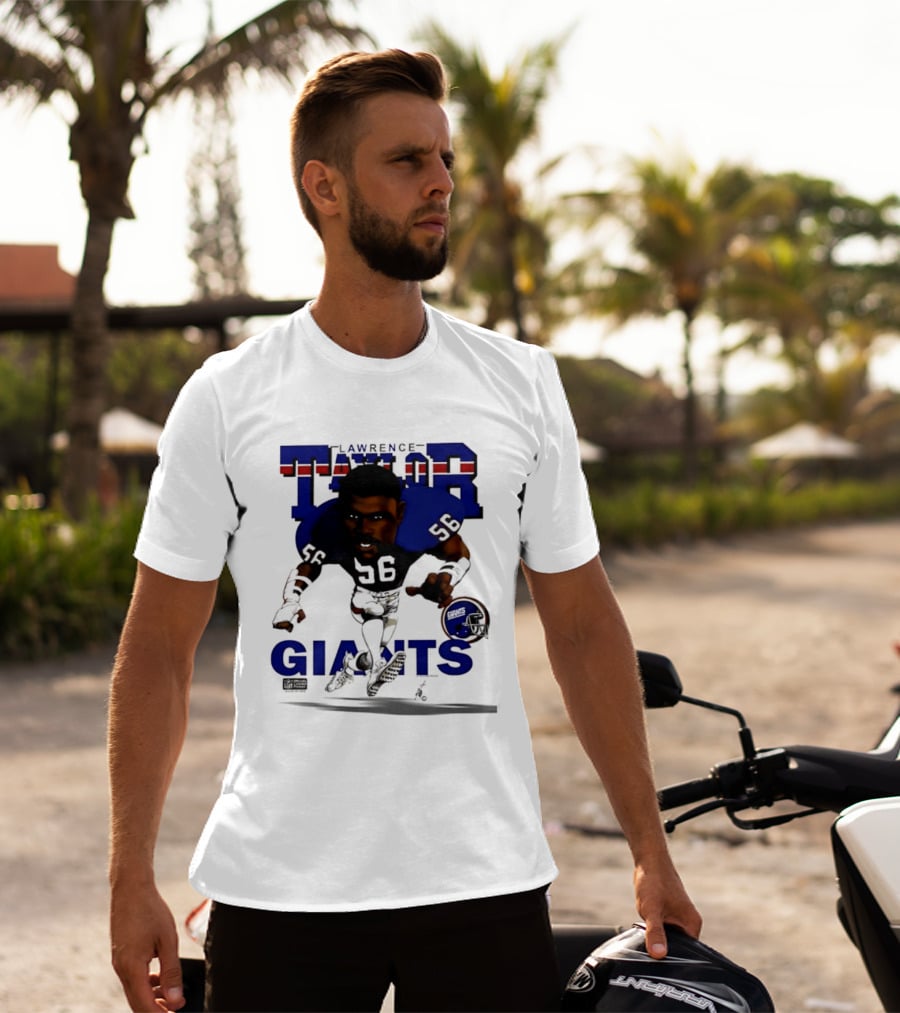 Lawrence Taylor Giants 56 New York 1987 Caricature T-Shirt