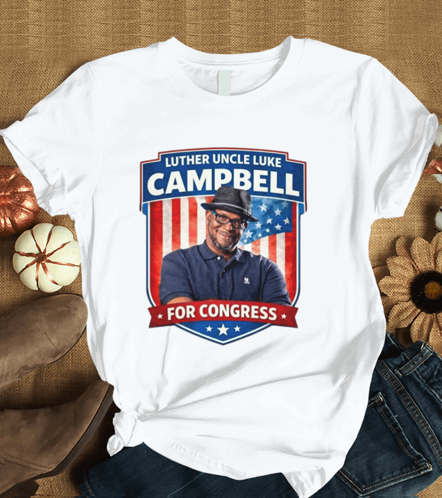 Luther Uncle Luke Campbell For Congress American Flag Leadership T-Shirt