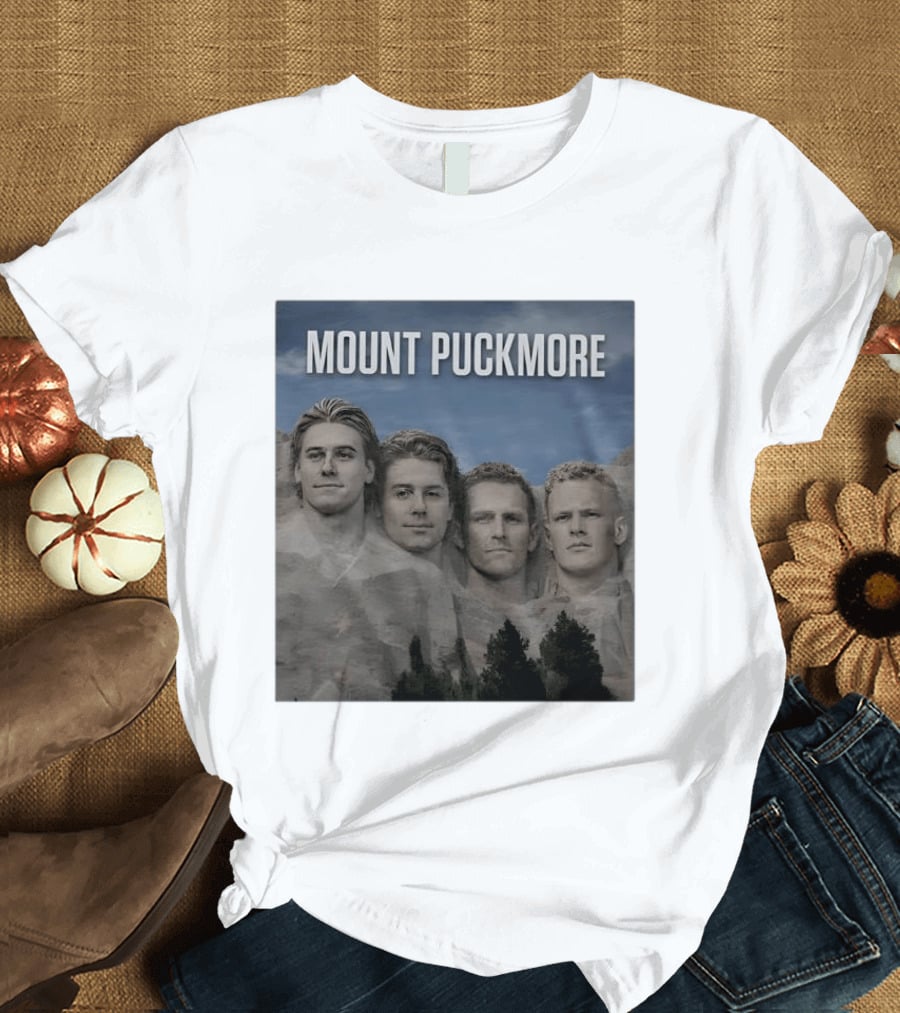 Mount Puckmore Hockey Stars Carved Into Stone Mountain T-Shirt