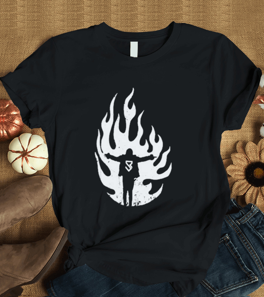 Seth Rollins SR Logo Flames WWE Fire T-Shirt