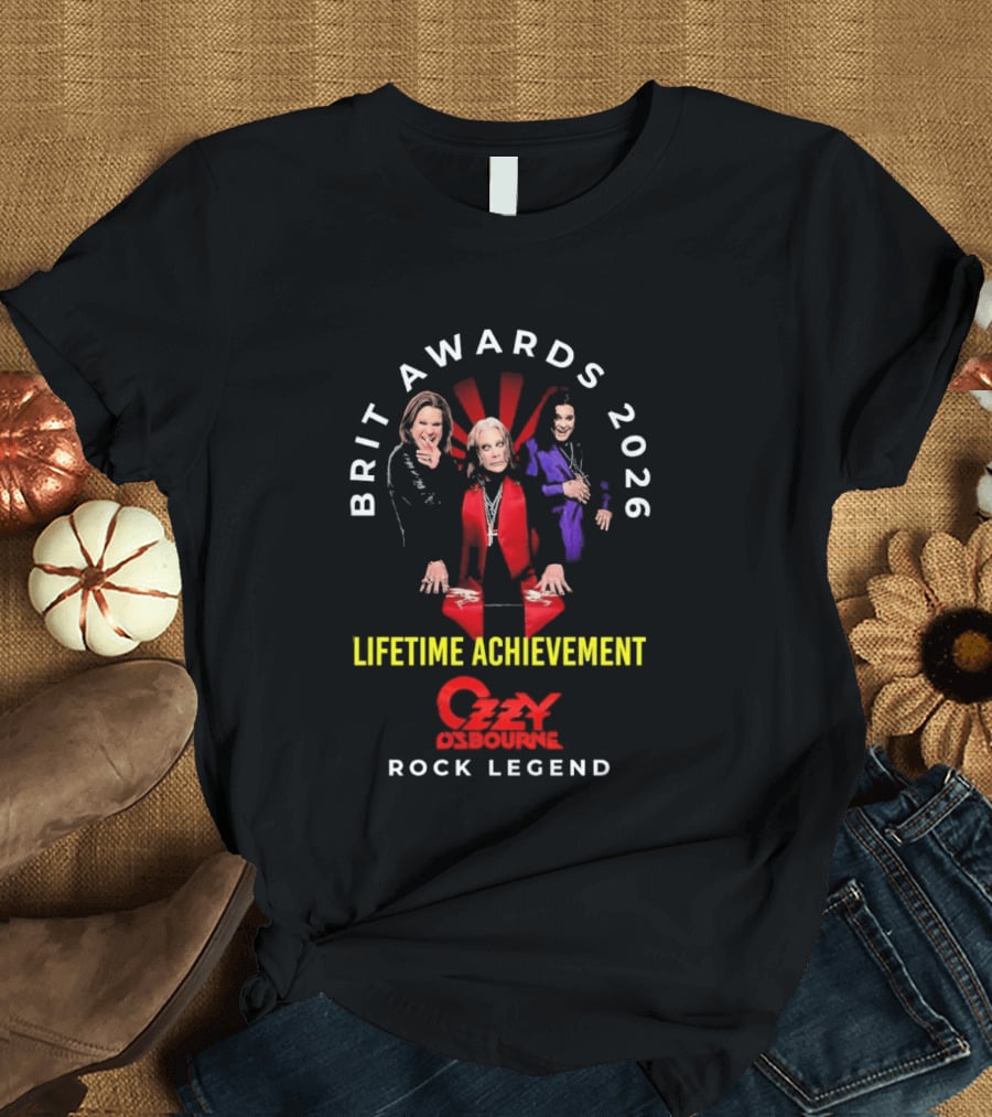 Brit Awards 2026 Lifetime Achievement Ozzy Osbourne Rock Legend T-Shirt