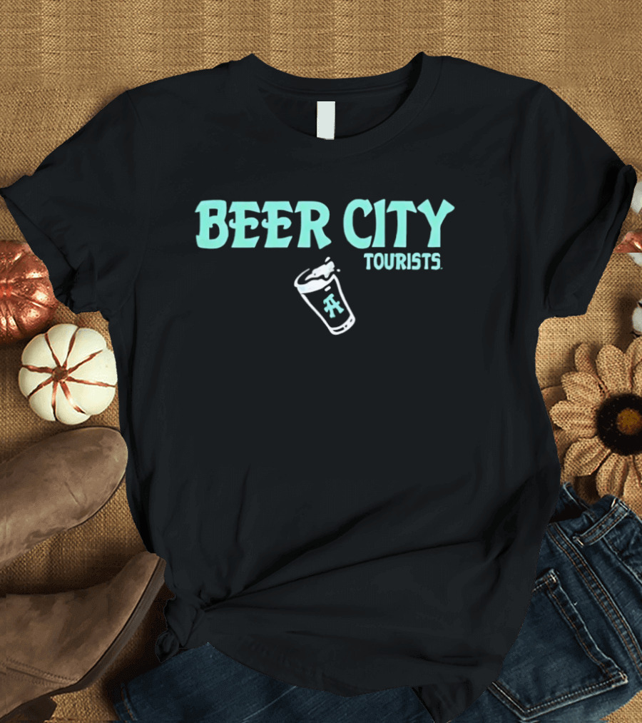 Beer City Tourists Pint Glass Fun Adventure T-Shirt