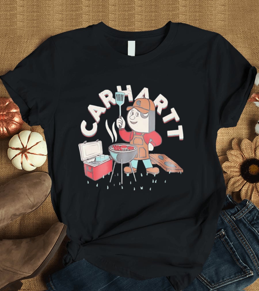 Carhartt BBQ Character With Grill And Cooler T-Shirt