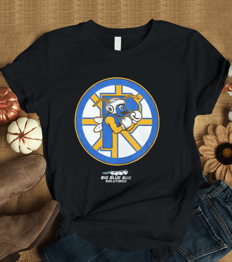 Providence Bruins Hockey Big Blue Bug Solutions Boxing Ant T-Shirt