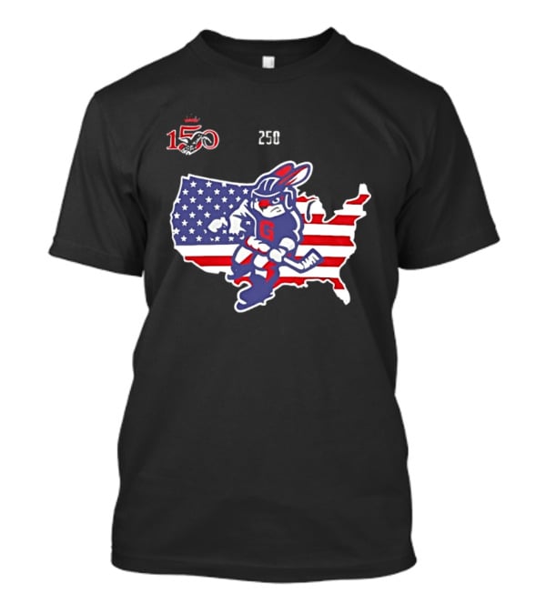 Greenville Swamp Rabbits 2026 Military Appreciation USA Map Anniversary 150 T-Shirt