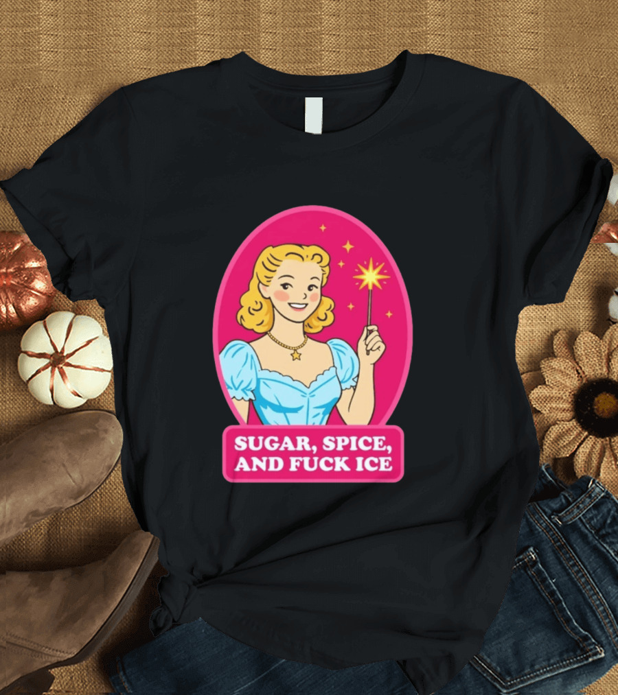 Sugar Spice And Fuck Ice Retro Cartoon Magic Wand T-Shirt