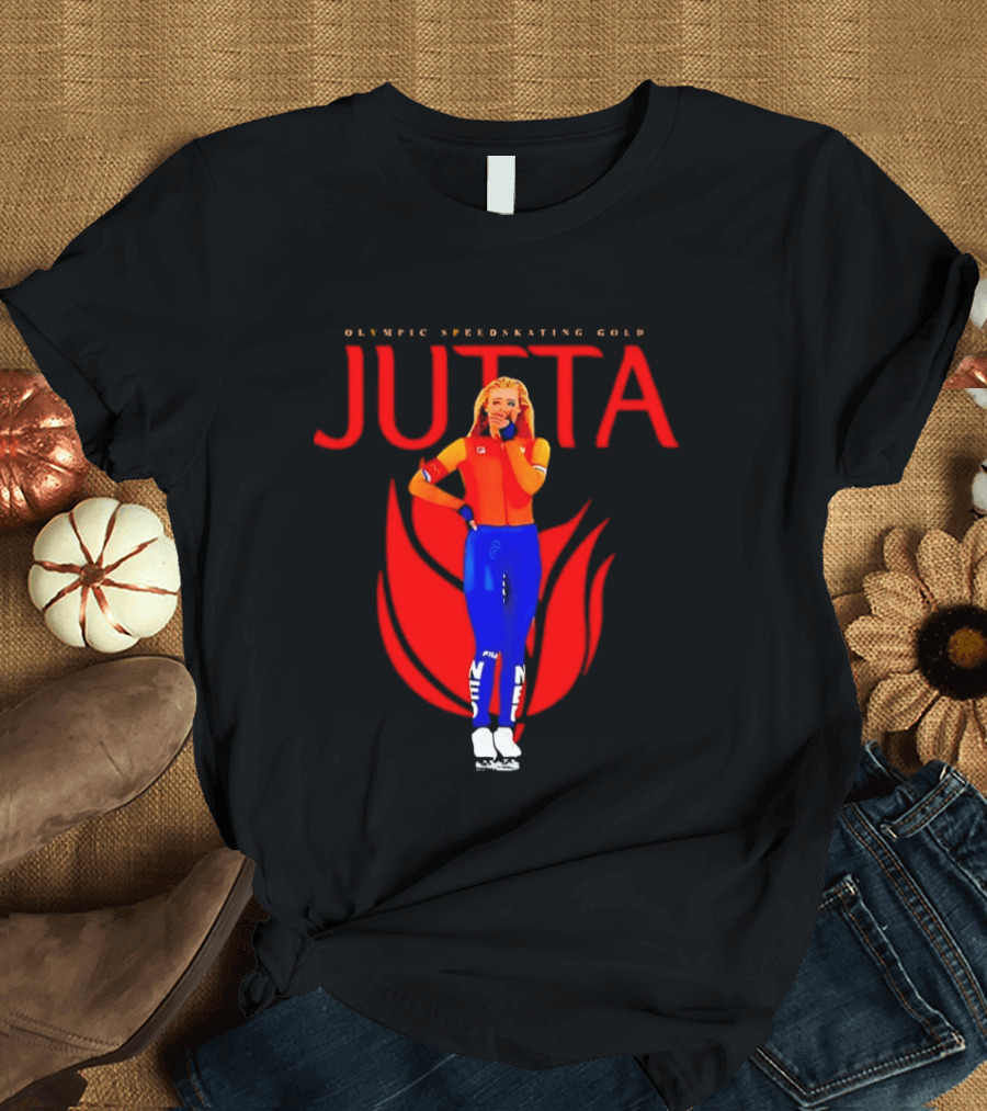 Jutta Leerdam Olympic Speedskating Gold Victory Moment T-Shirt