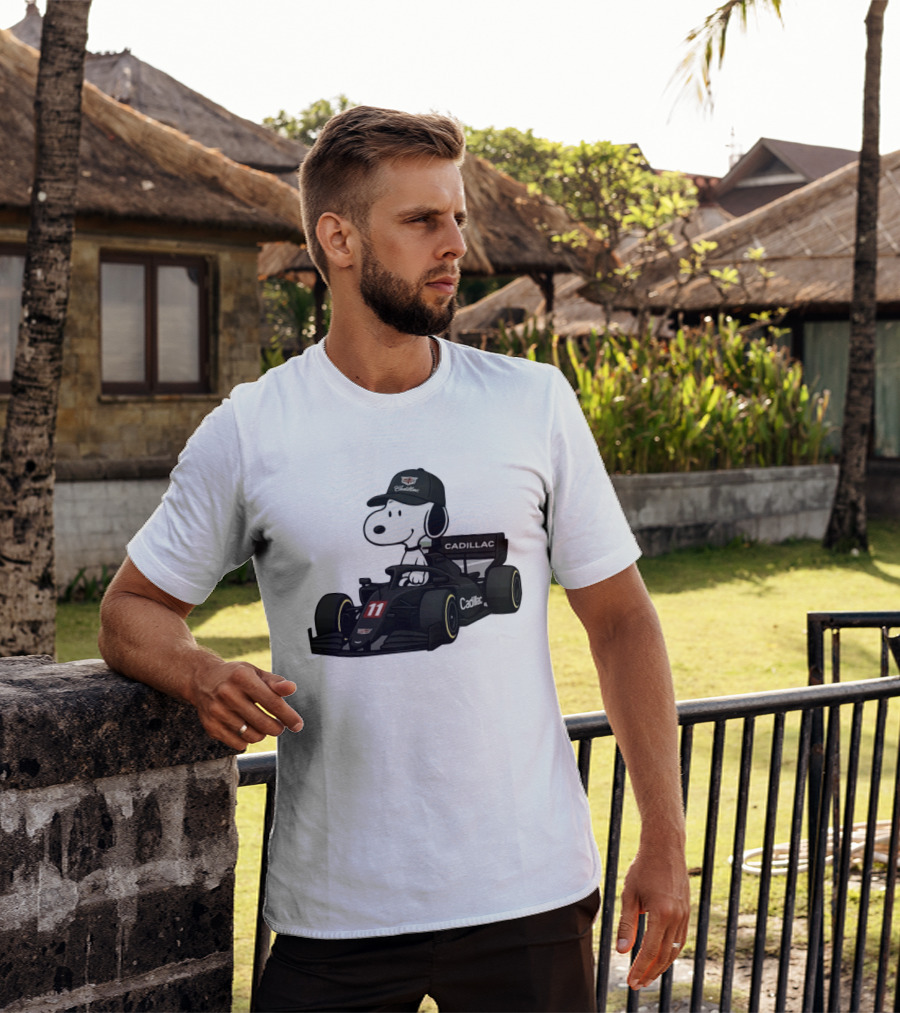 Cadillac Snoopy Formula 1 Racing Car With Number 11 T-Shirt