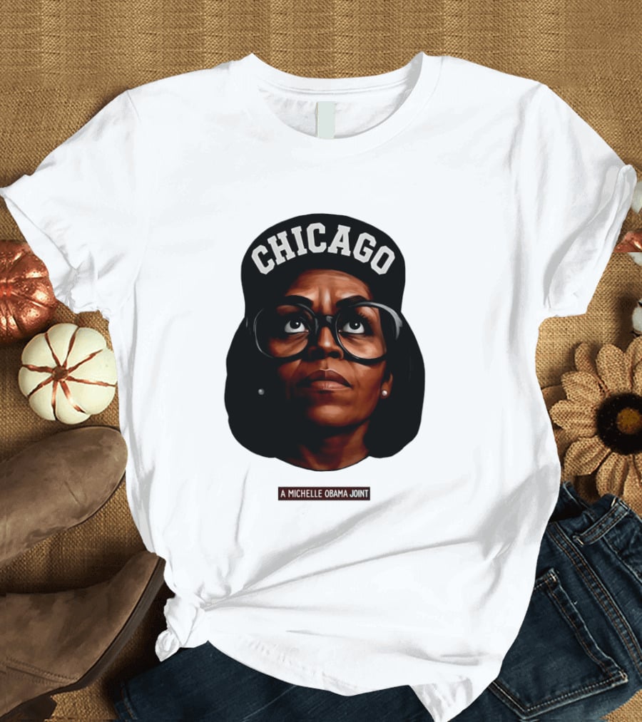 Chicago Michelle Obama Joint Big Face T-Shirt