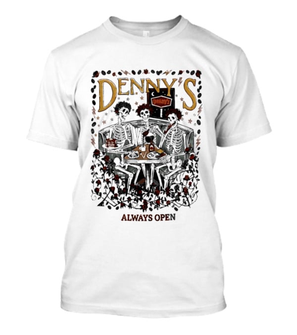 Denny's Grateful Dead Skeletons Always Open T-Shirt