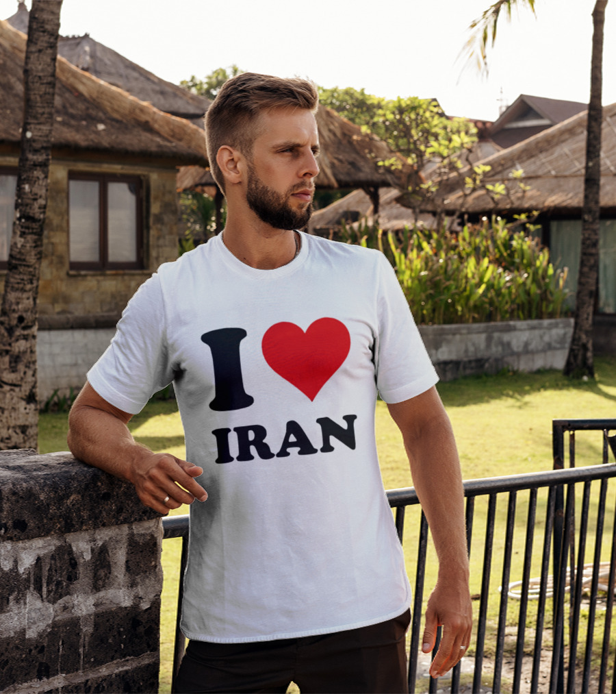 I Love Iran Heart Symbol Patriotic Expression T-Shirt