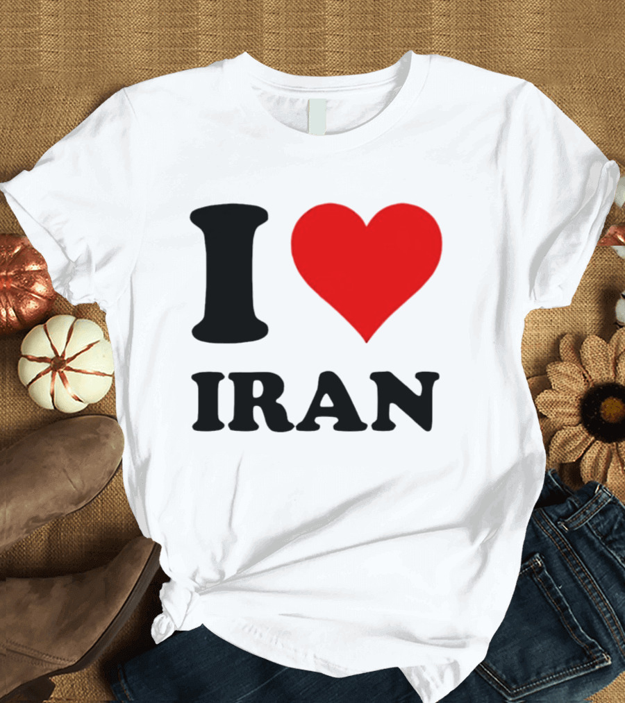 I Love Iran Heart Symbol Patriotic Expression T-Shirt