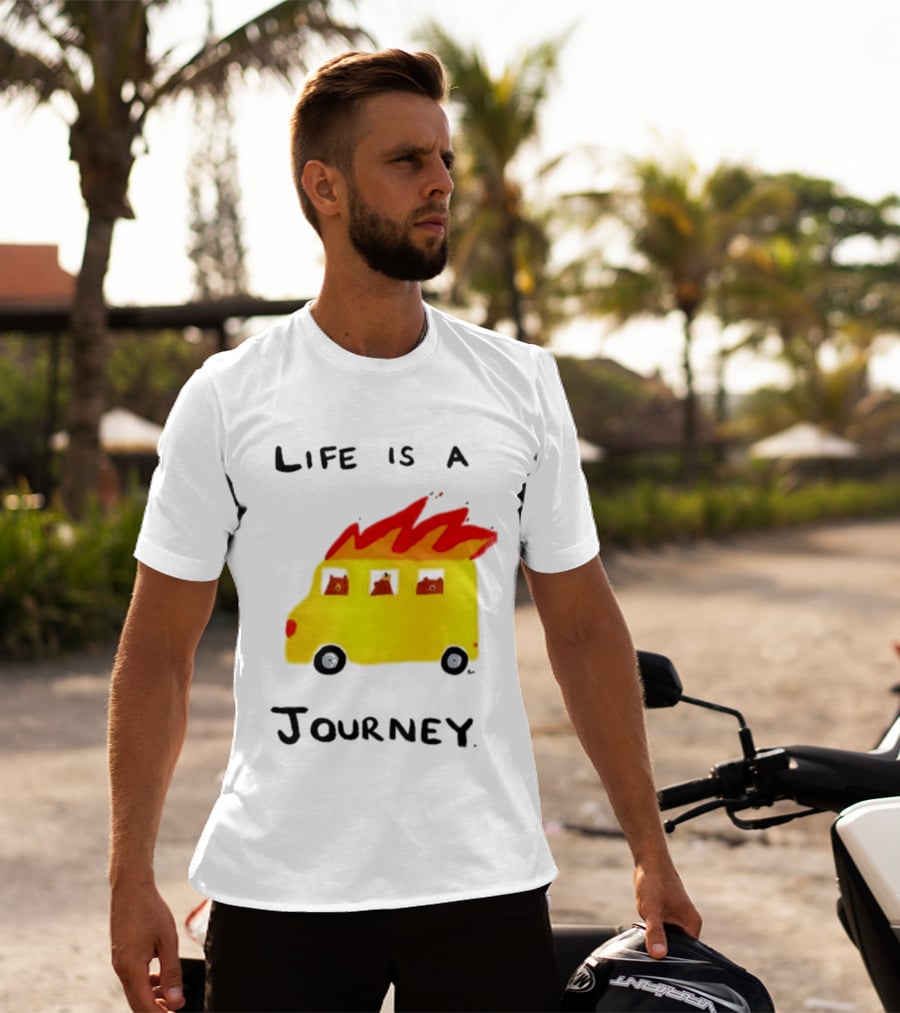 Billy Murphy Life Is A Journey Flaming Bus Adventure T-Shirt