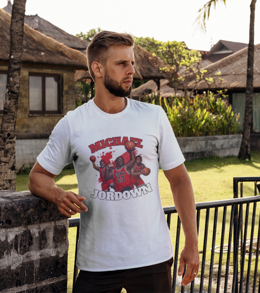 Michael Jordown Basketball Player 23 Red Jersey T-Shirt