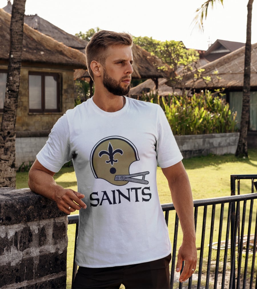 New Orleans Saints Vintage Helmet Fleur De Lis T-Shirt